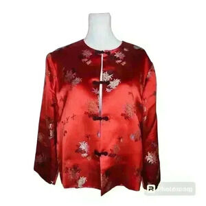 Chinese women's Embroidered Silk Brocade Jacket Size large